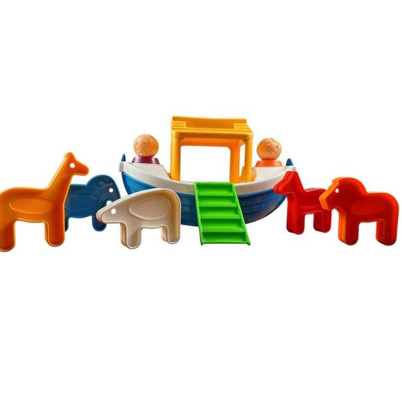 Tuppertoys Other - ​Vintage Complete Tuppertoys Noah’s Ark Boat Bathtub Animals Cookies Like New
